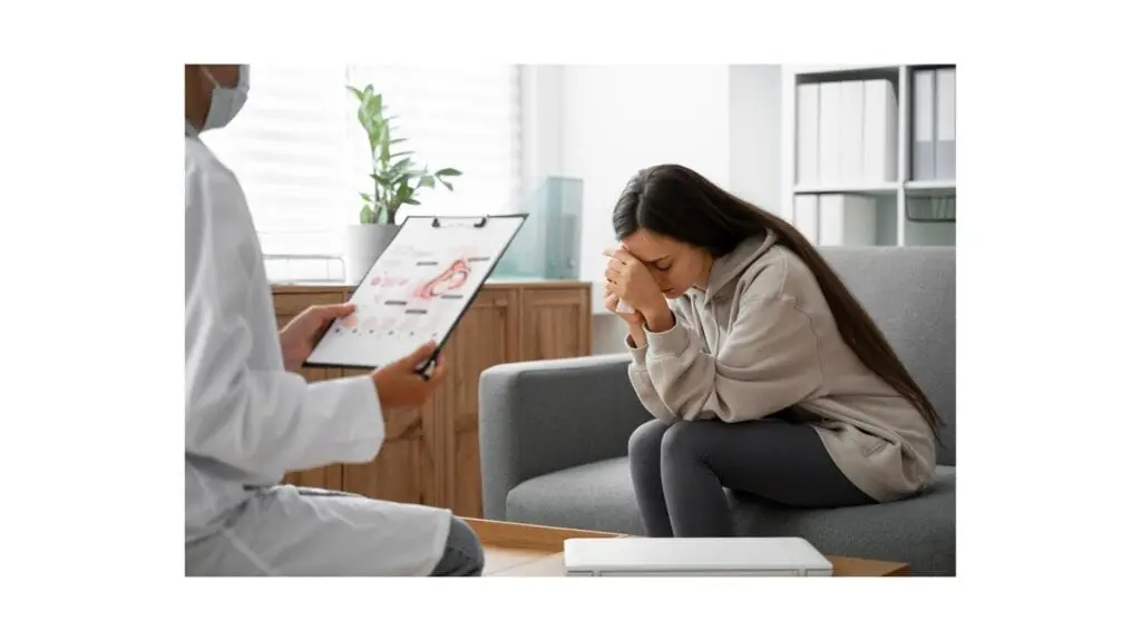 Women listening to his consultant